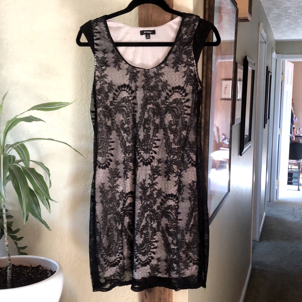 Black lace dress from Express